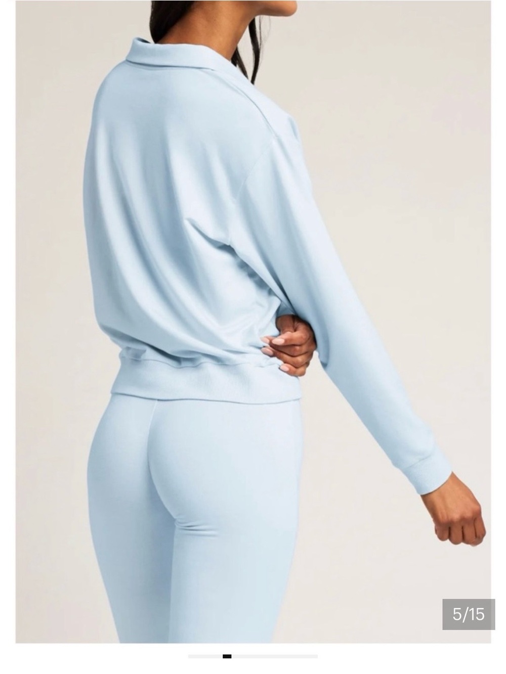 NEGATIVE | Club Pullover and Flare Pant Set in Glacier Blue, Size XS - Picture 5 of 11